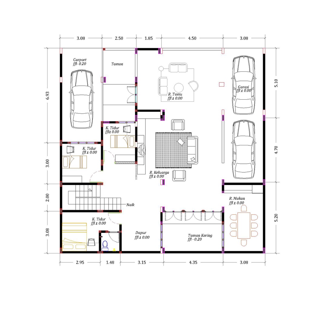 Jasa GambarDesain Denah Rumah /kantor/hotel/kafe/pabrik/kost-kostan/dll