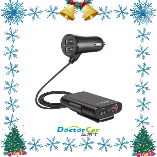 Charger Mobil Fast Charging Adaptor 4 PORT USB 3,1A 1,8M