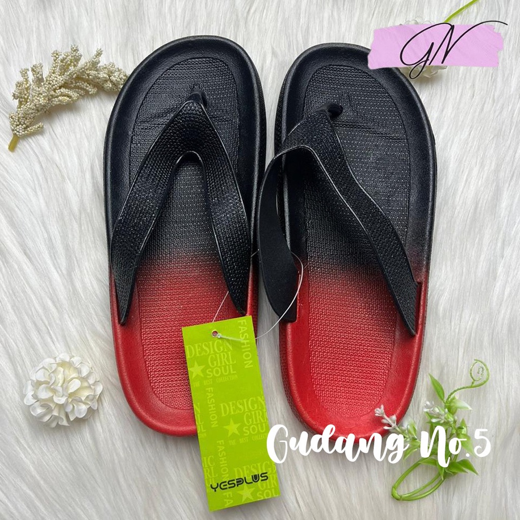 GN-9908 Sandal Jepit Jelly Wanita Model Gradasi Warna Terbaru Import Yesplus PCU