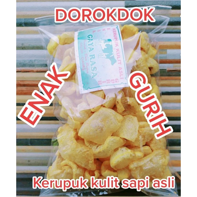 

KERUPUK KULIT SAPI ASLI/DOROKDOK/GURIH/RENYAH/