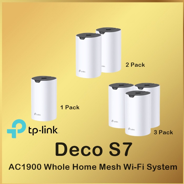 TP-Link Deco S7 AC1900 Dual Band Home Mesh Wireless Router ( 1/2/3 Pack )