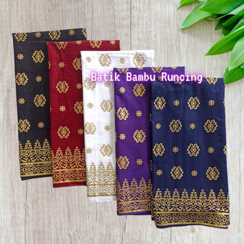 HT kain batik Prada bahan bawahan batik songket Ashanti Prada Bali gold