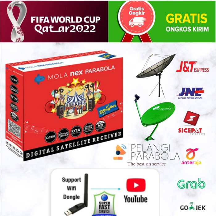 Termurah Receiver Mola Nex Parabola Merah - Type Dangdut (Merah) SPECIAL