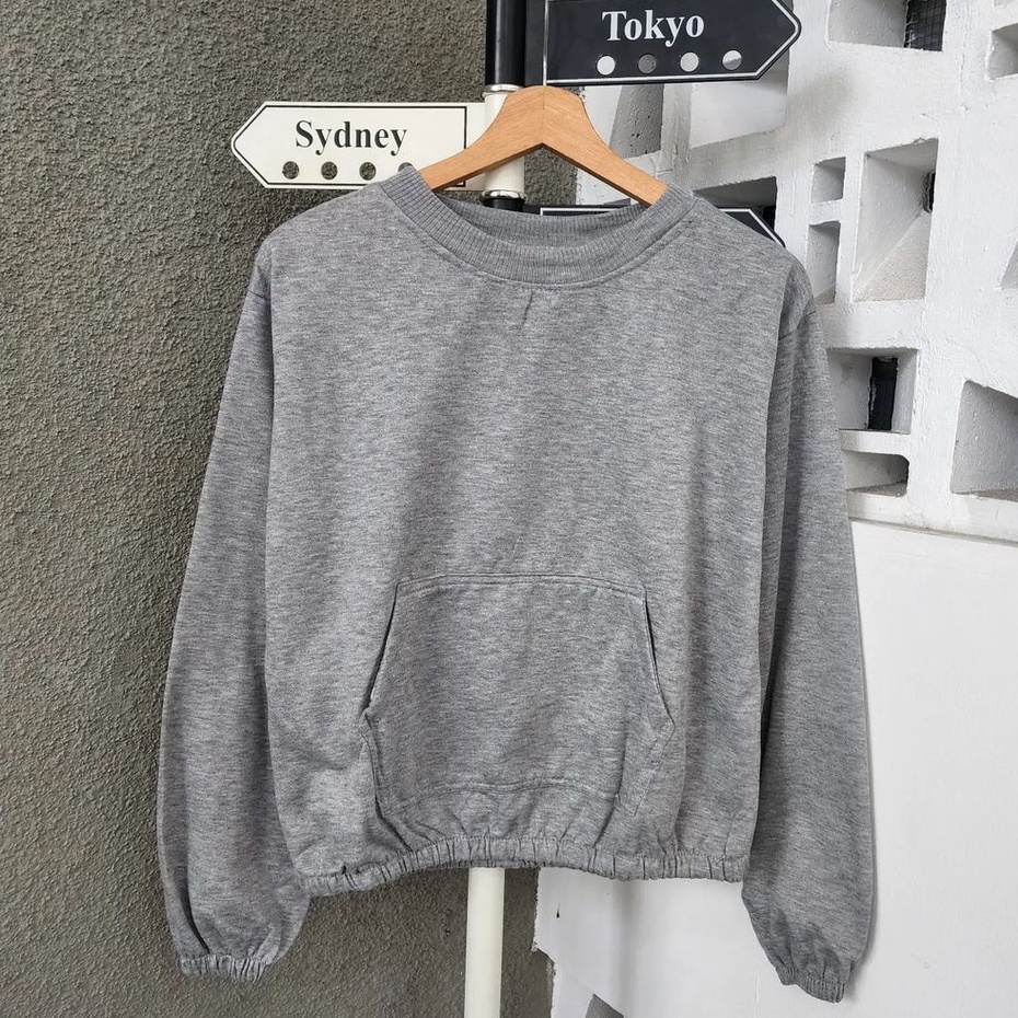 Sweater Sunwo Croope Outer Wanita Trendy Simple