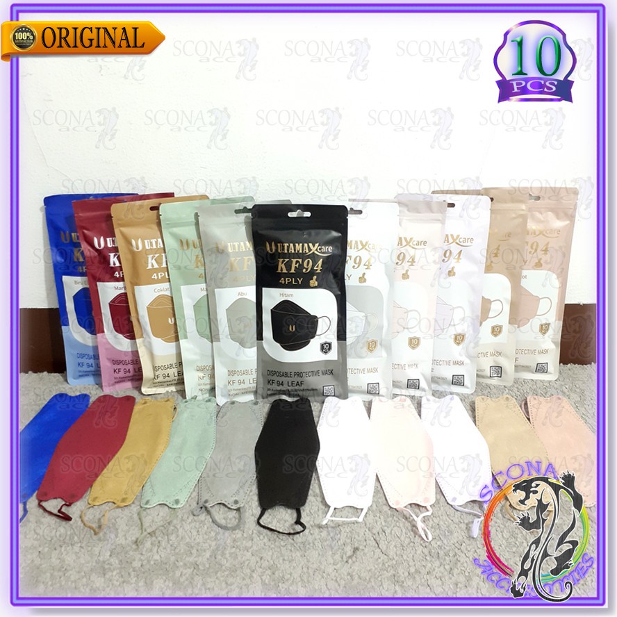 10 PCS Masker Utama Kf94 Model Korea Utama 4ply