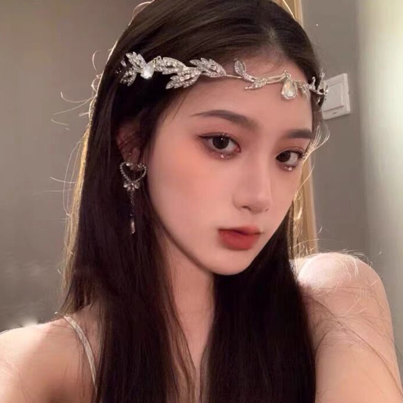 Indah Kristal Putri Elf Mahkota/Buatan Berlian Imitasi Tetesan Air Tiara Mahkota Pengantin/The Oriental Lembut Elegan Aksesoris Rambut