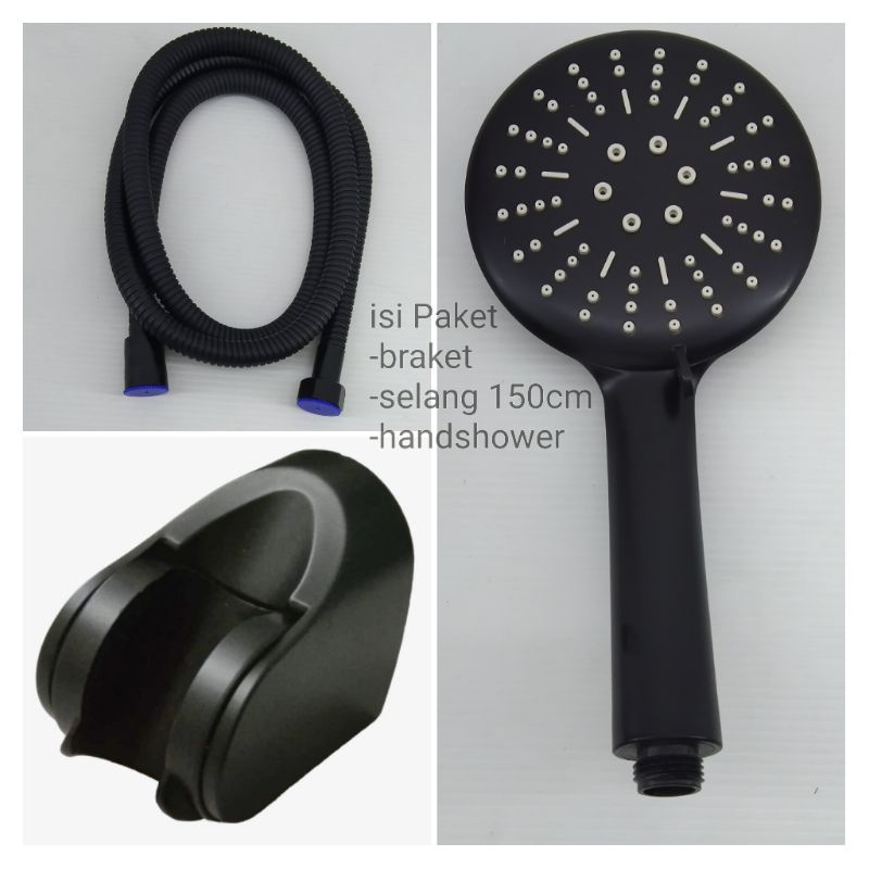 PAKET HEMAT HAND SHOWER+BRACKET+SELANG 150CM