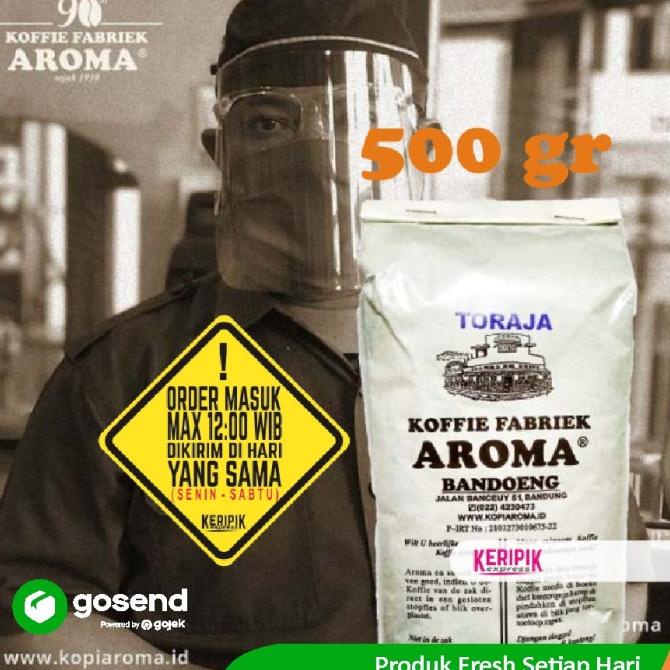 

Kopi Aroma Bandung 500 gram Robusta Arabika Toraja Mix