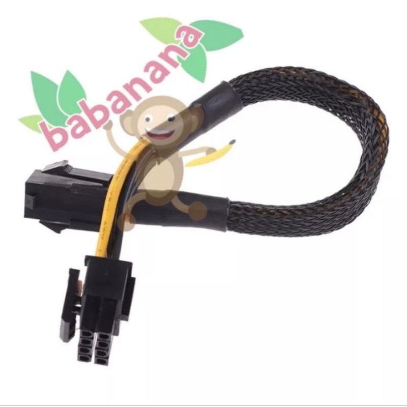 Kabel Power atx 4 to 8 pin sleeved 4+4 motherboard cpu konverter mobo