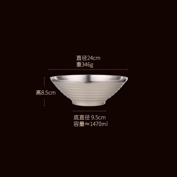 SSGP 24cm Stainless Steel Japanese Ramen Bowl - Mangkuk Stainless 24cm