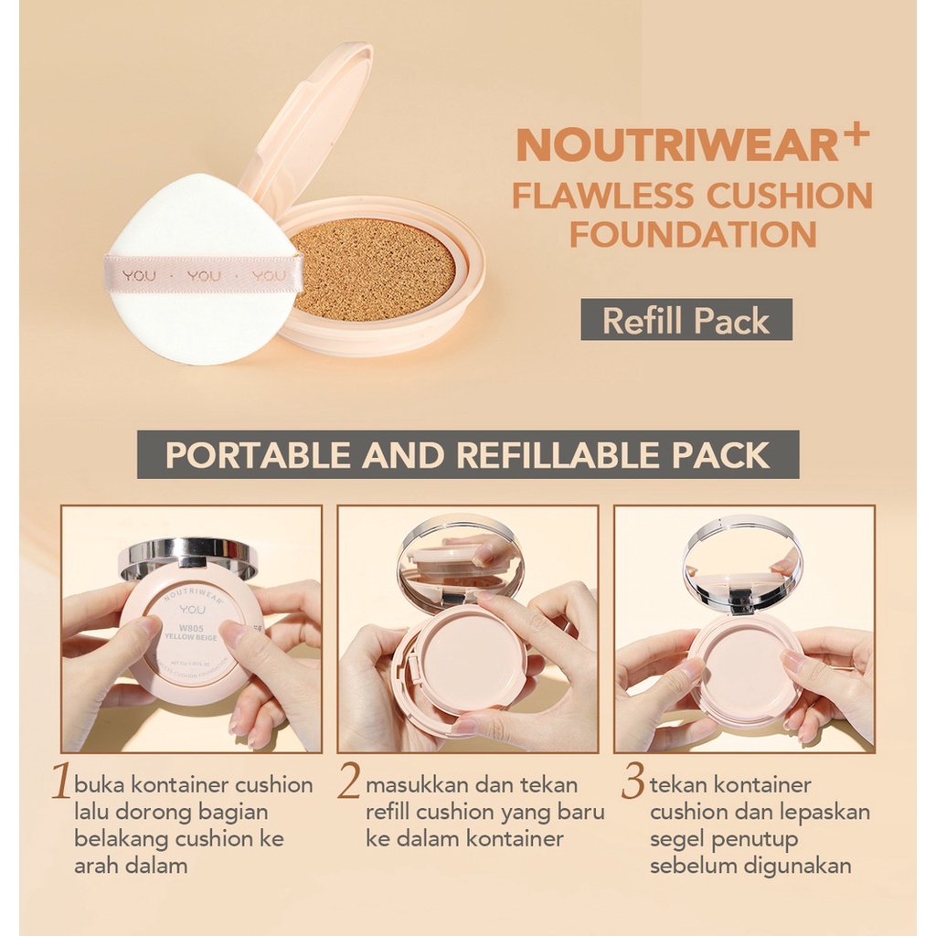 YOU NOUTRIWEAR FLAWLESS CUSHION FOUNDATION REFILL
