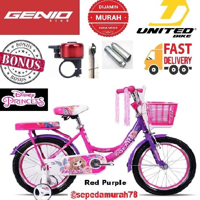 Lipat Genio Yummi United Ctb Sepeda Anak Perempuan Mini 12 16 18 Inch #Original