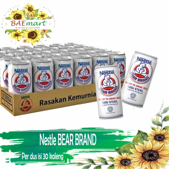 (BISA COD) SUSU BERUANG BEAR BRAND 1 DUS ISI 30 KALENG