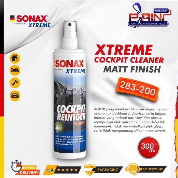 SONAX Xtreme COCKPIT CLEANER 283-200 Matt Finish 300ml Trim Dasboard