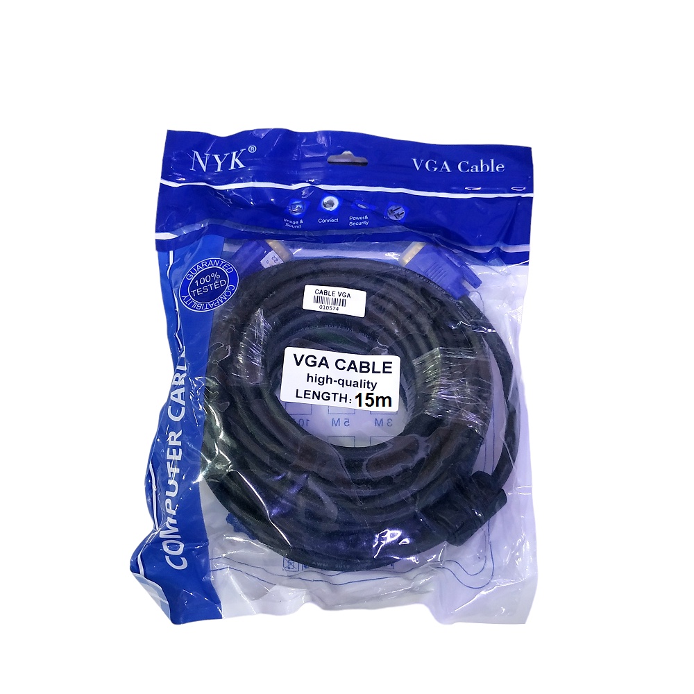 NYK Kabel VGA Gold Plate Male to Male 15m