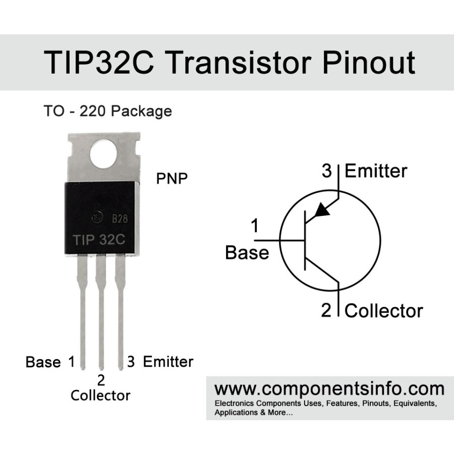 Transistor TIP31 TIP32 TIP31C TIP32C NPN PNP 3A Driver Final Amplifier
