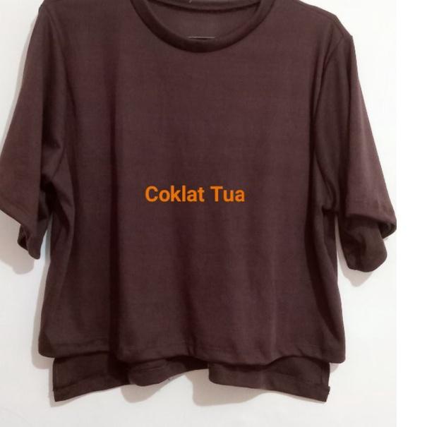 ↡ Kaos Atasan Oversize T shirt Besar Jumbo Wanita Lengan 3/4 LD 100 110 120 130 Tshirt Korea Over si