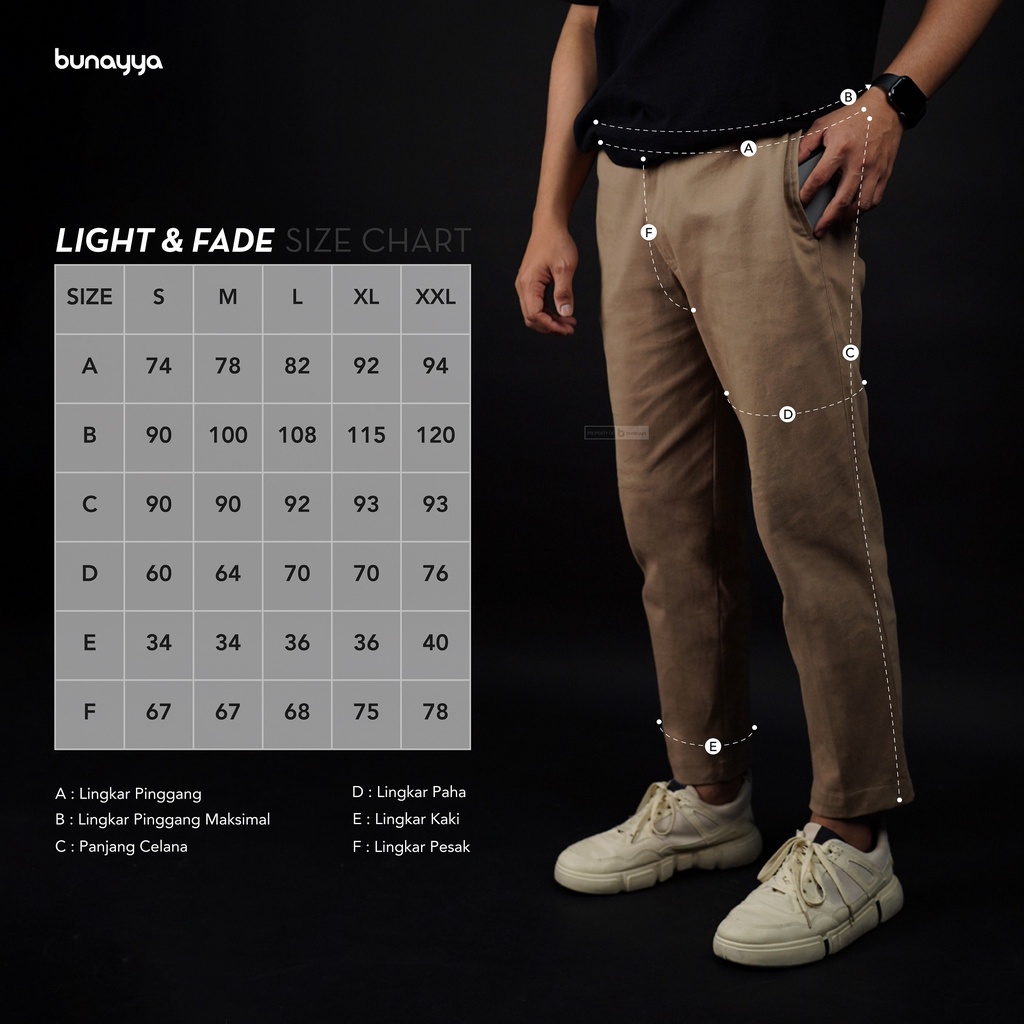 Celana sirwal Light &amp; Fade bunayya ankle pants