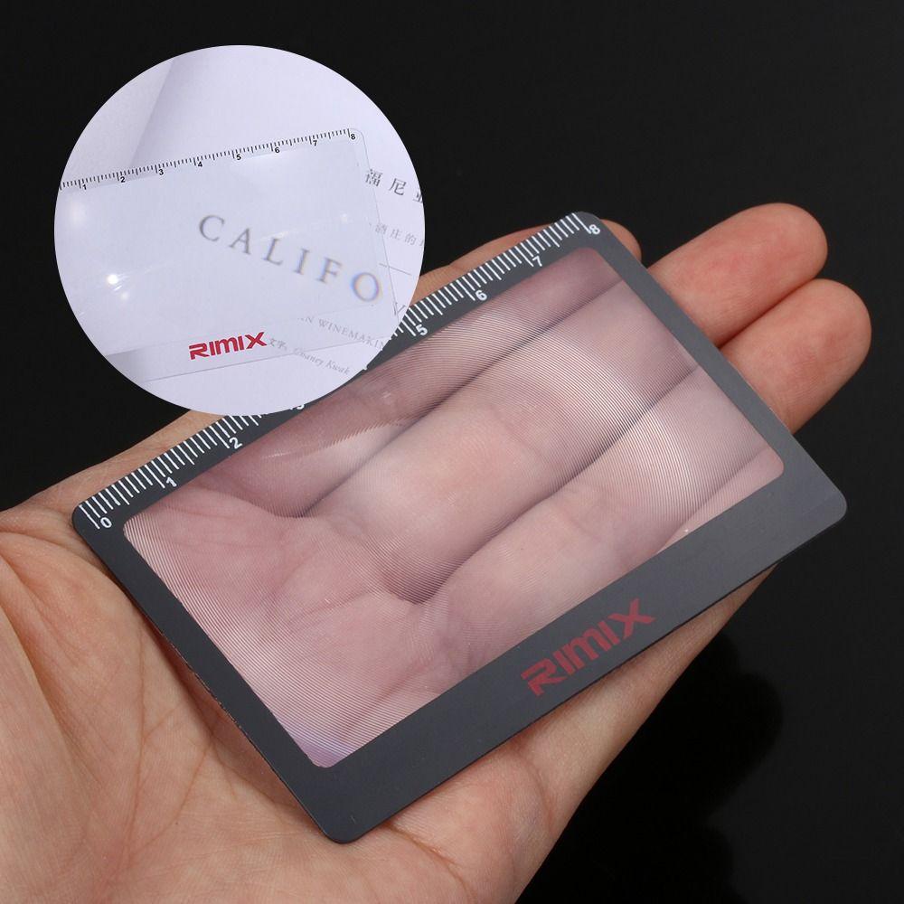 Lanfy Card Magnifying Glass Portable Kartu Kredit Magnifier Untuk Orang Tua Lensa Kacamata Optik Hd Baca Cermin