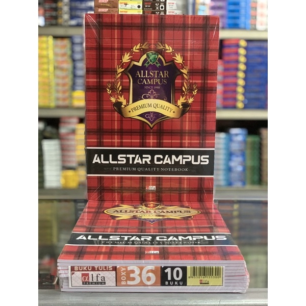 

Buku tulis campus B5 merek Alfa isi 36 lembar (1pak 10buku)