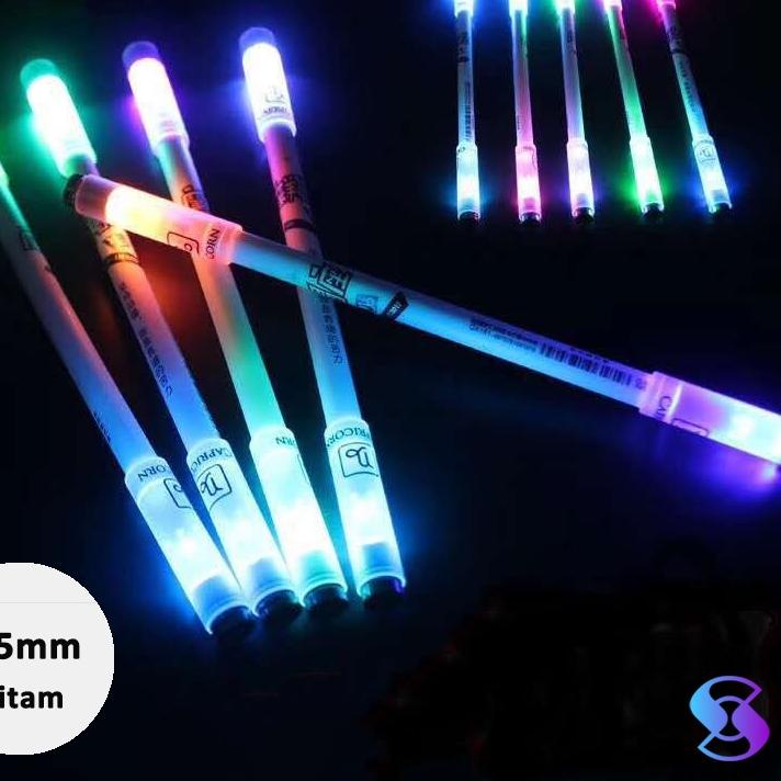 

RND208 Spinning pen pulpen pena putar plastik balance anti stress bolpoin rotating Dengan lampu led bercahaya-Suning Mall |