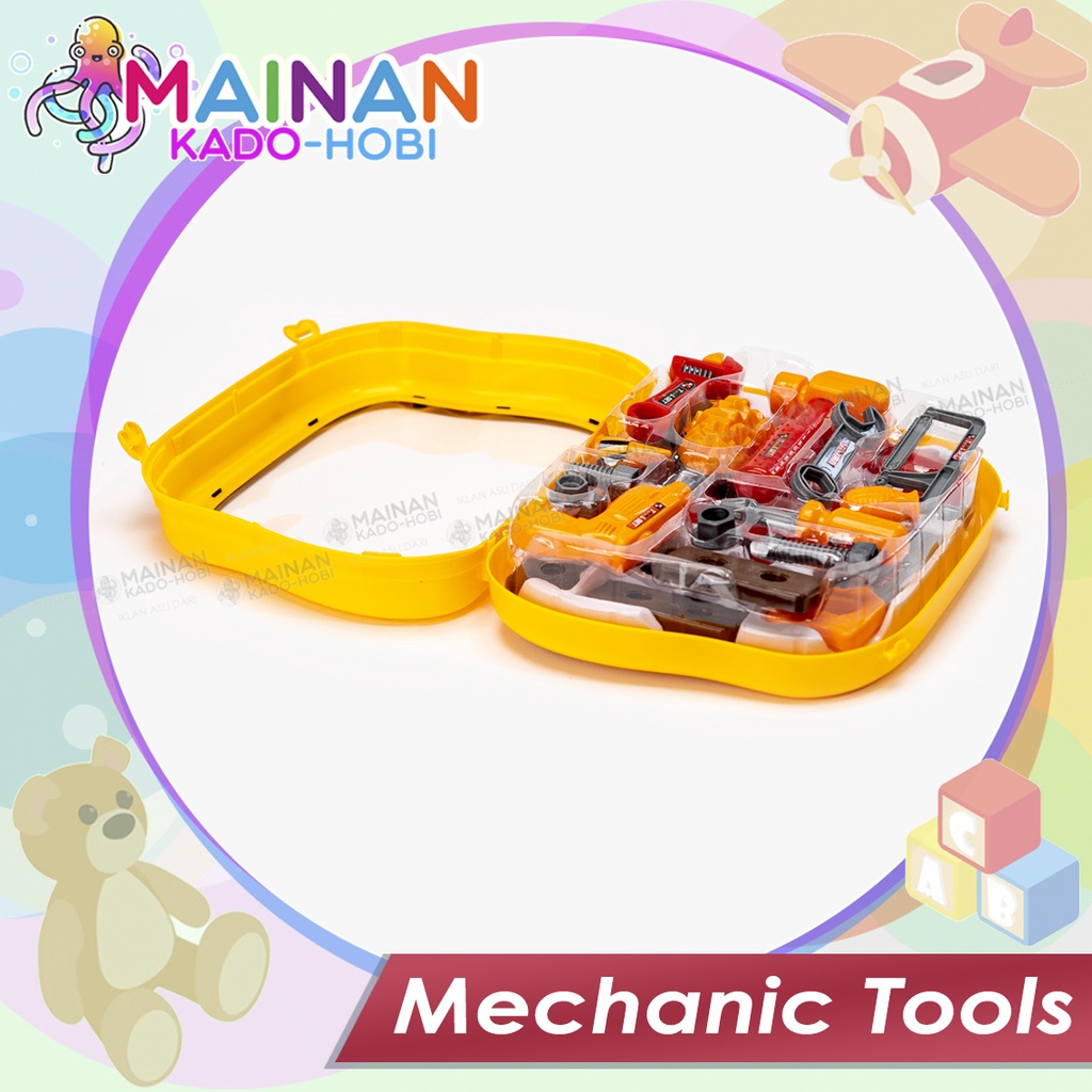 MAINAN ANAK MOTORIK MECHANIC TOOLS SET BOX ALAT KONSTRUKSI MEKANIK