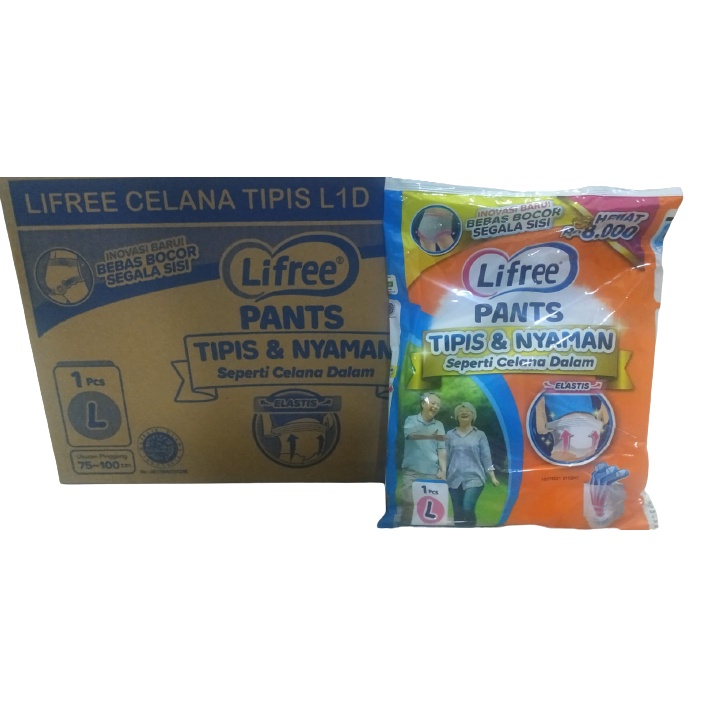 [PROMO GRATIS ONGKIR] LIFREE SACHET PANTS POPOK CELANA DEWASA ORANG TUA SIZE L | POPOK DEWASA ADULT LANSIA UKURAN L ISI 7