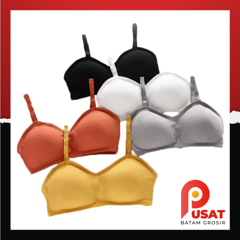 Pusat Batam Grosir - F471 BRA/BH Tanpa Kawat Bahan Halus / Pakaian Dalam Wanita / Pakaian Atas Wanit