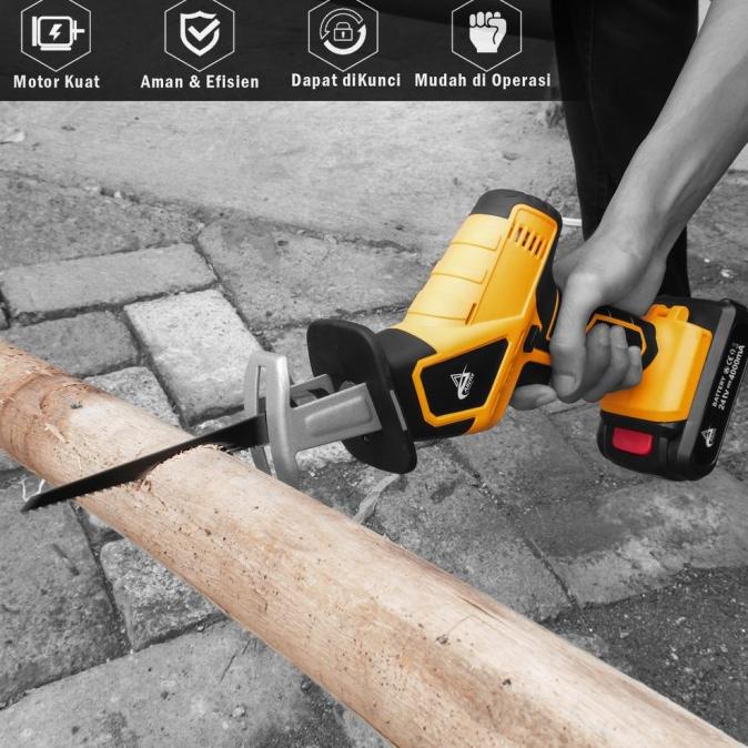 Suksestech Gergaji Set Koper Mini Portable Genggam FREE Batrai Lithium