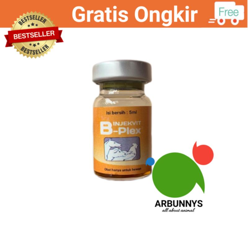 Vitamin B Komplek Injeksi 5ml Kucing Ayam Kelinci