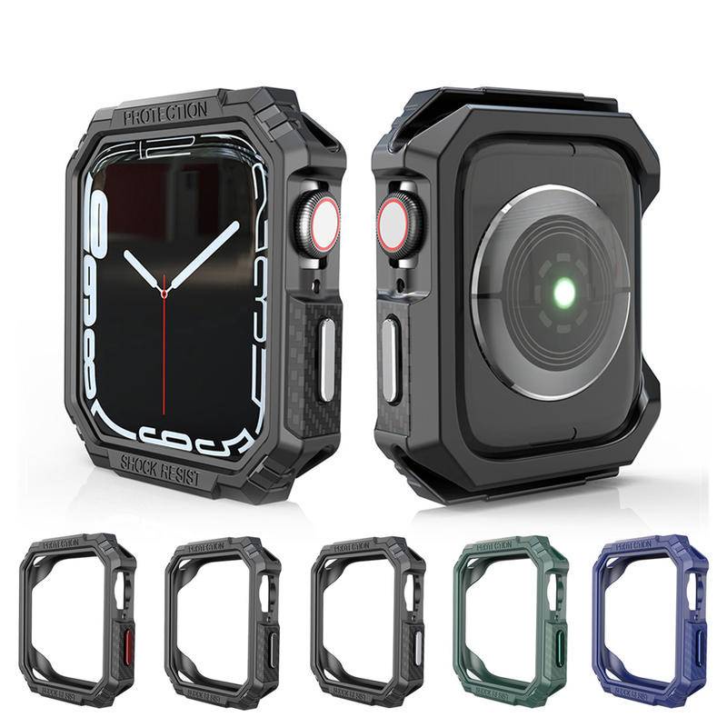 Baru TPU Soft Carbon Fiber Case Untuk iWatch Ultra 49mm Frame Pelindung Bumper Cover Untuk Apple Watch Ultra 49mm