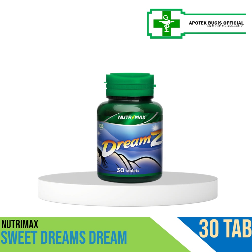 NUTRIMAX SWEET DREAMS DREAMZ DREAM VITAMIN OBAT SUSAH TIDUR NYENYAK INSOMNIA ANTI MIGRAIN 30 KAPSUL