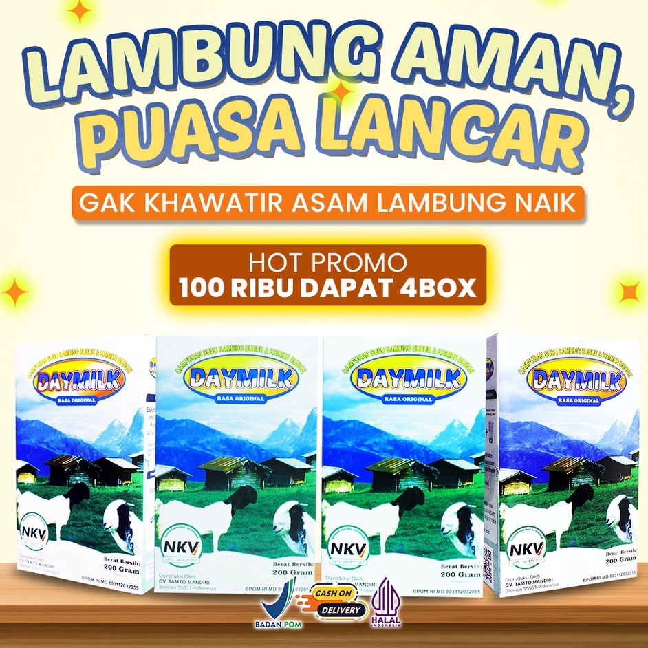 

Susu Kambing etawa bubuk Daymilk paket 4 100% original
