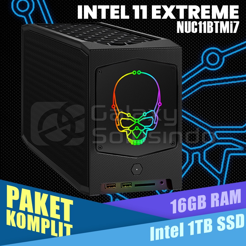 Intel NUC 11 Extreme NUC11BTMi7 Kit Gaming Mini PC - Paket 16GB RAM - 1TB NVME SSD