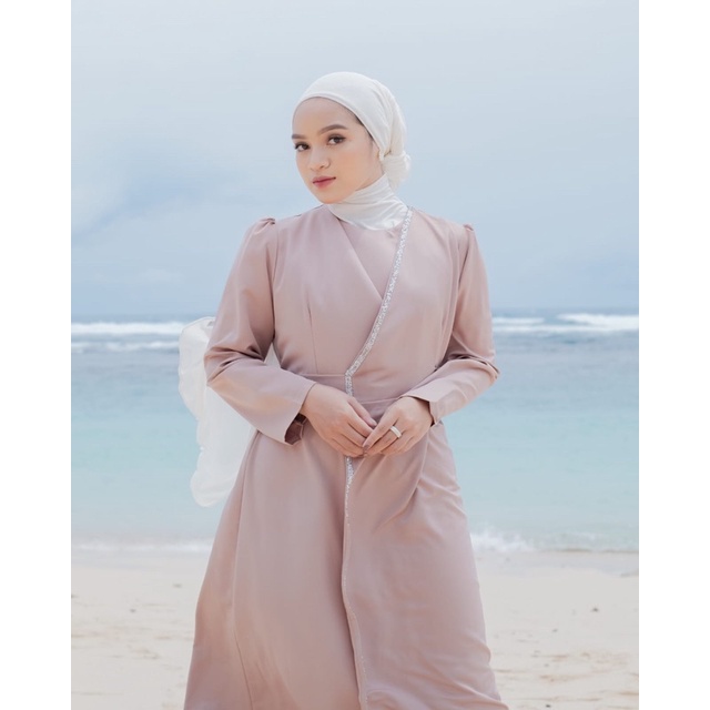 Meriam List Dress Ld 98/Dress Sage/Dress Pesta/Dress Pengajian/Dress Bridesmaid/Dress Lebaran