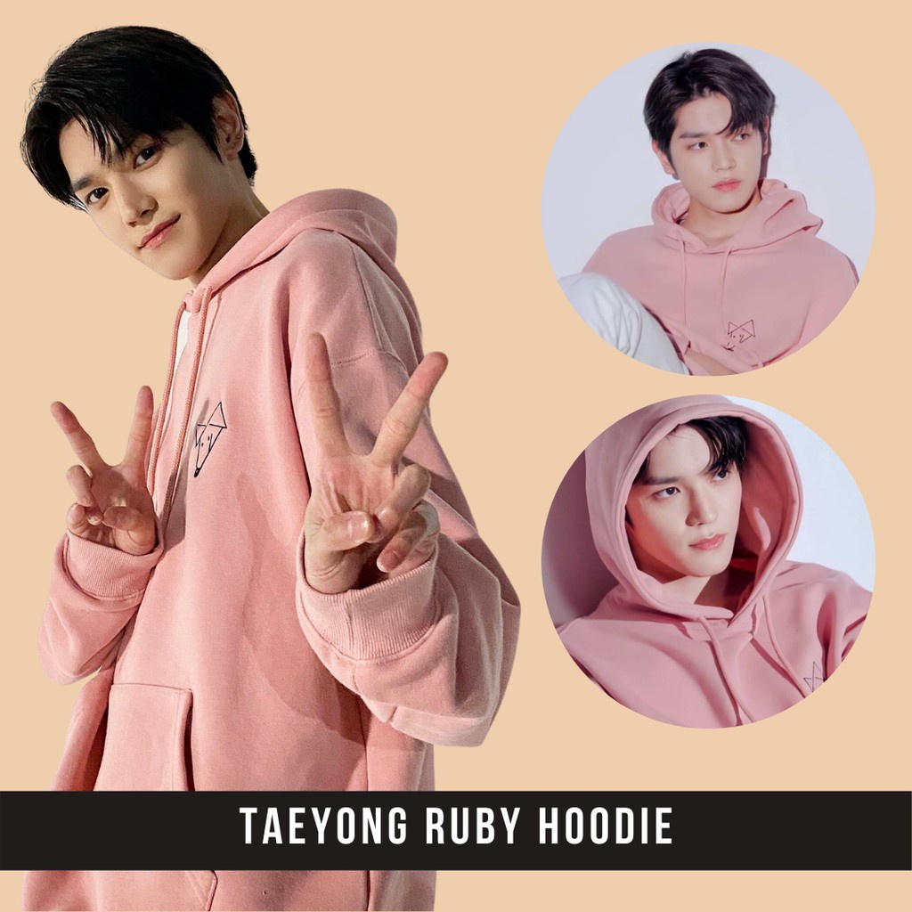 Jaket Hoodie Korea Taeyong NCT Ruby Pink
