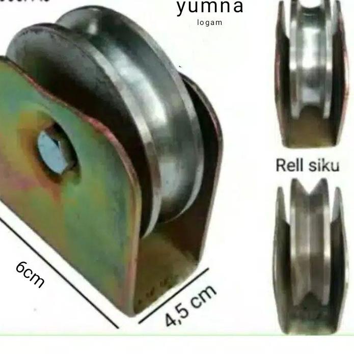 Limited - roda bubut As Super 6cm pagar besi rel bulat/siku U/V