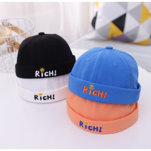 Terbaru Topi Bayi Peci Buntung Motif Bear Unisex Miki Hat Rich