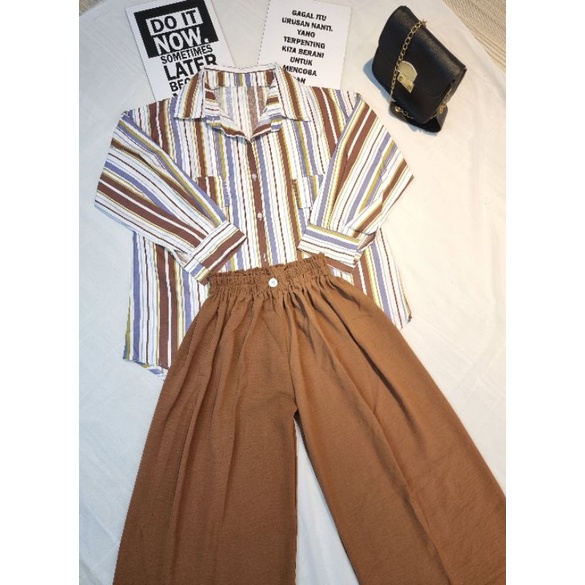 ONE SET KEMEJA OVERSIZE // KEMEJA SALUR OVERSIZE