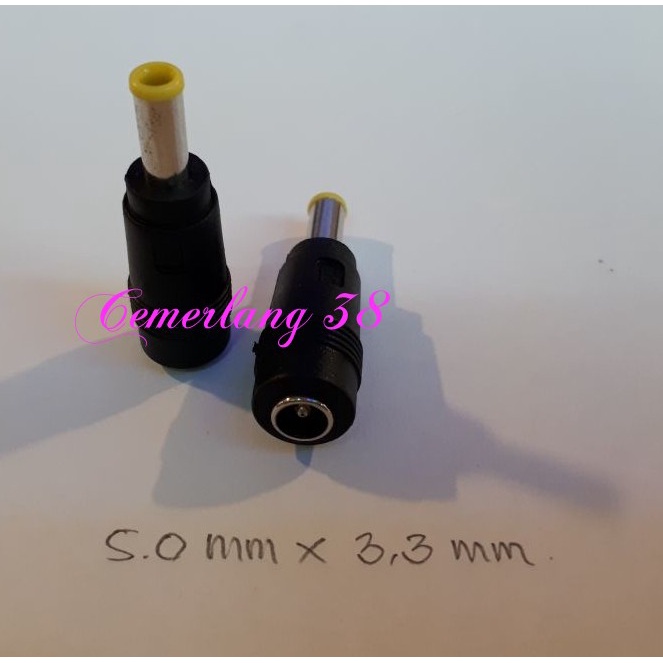 5 mm * 3.3 mm Sambungan Jack DC Female to Male Over Connector Jack DC