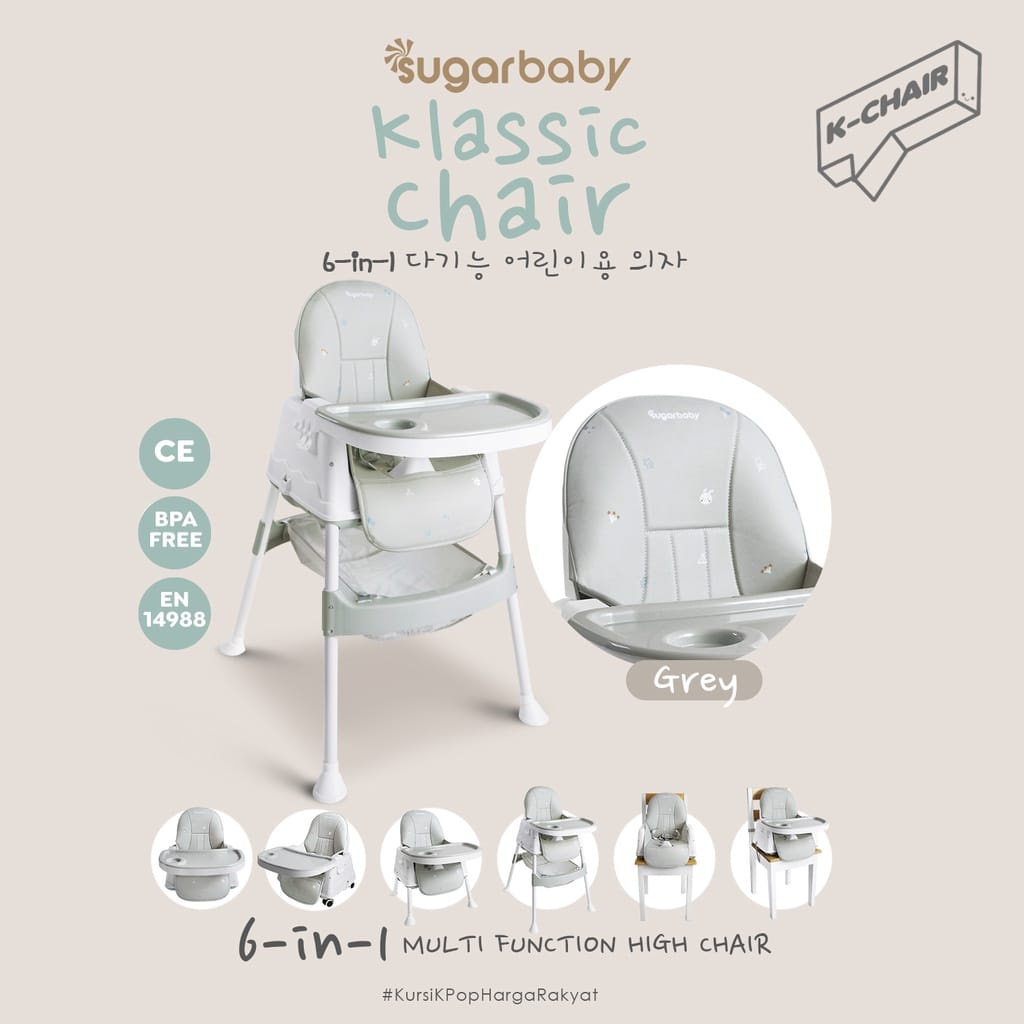 High Chair Sugar Baby K-Chair 6in1 Multifunction Kursi makan