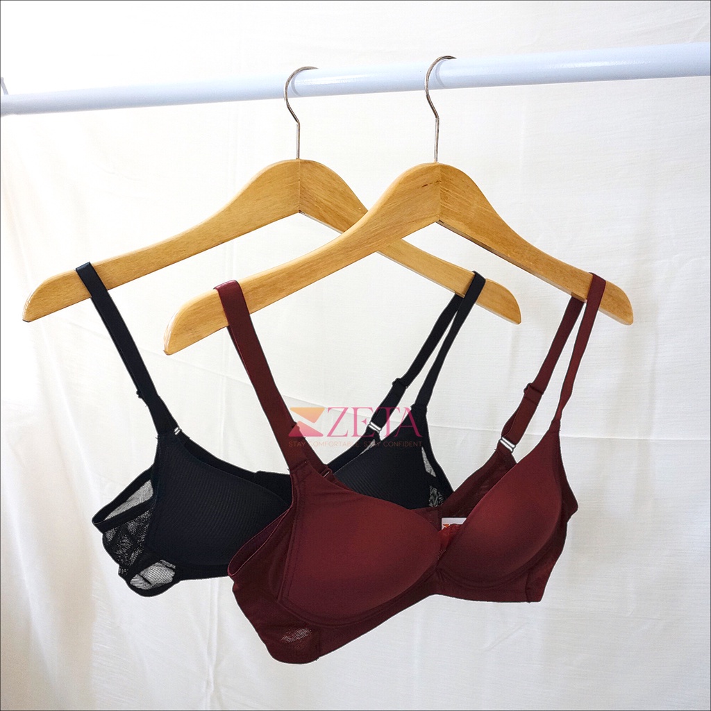 [ZETA] Moon Bra | Bra T-Shirt Tanpa Kawat Push Up Busa Pakaian Dalam Wanita Underwear BH Cewek Korea