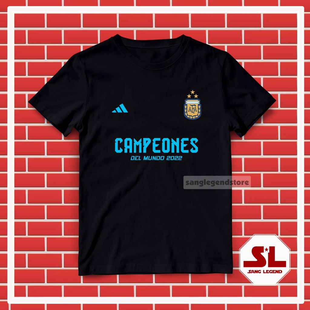 KAOS TSHIRT DISTRO BOLA NEGARA ARGENTINA JUARA CAMPIONES WORLD CUP 005