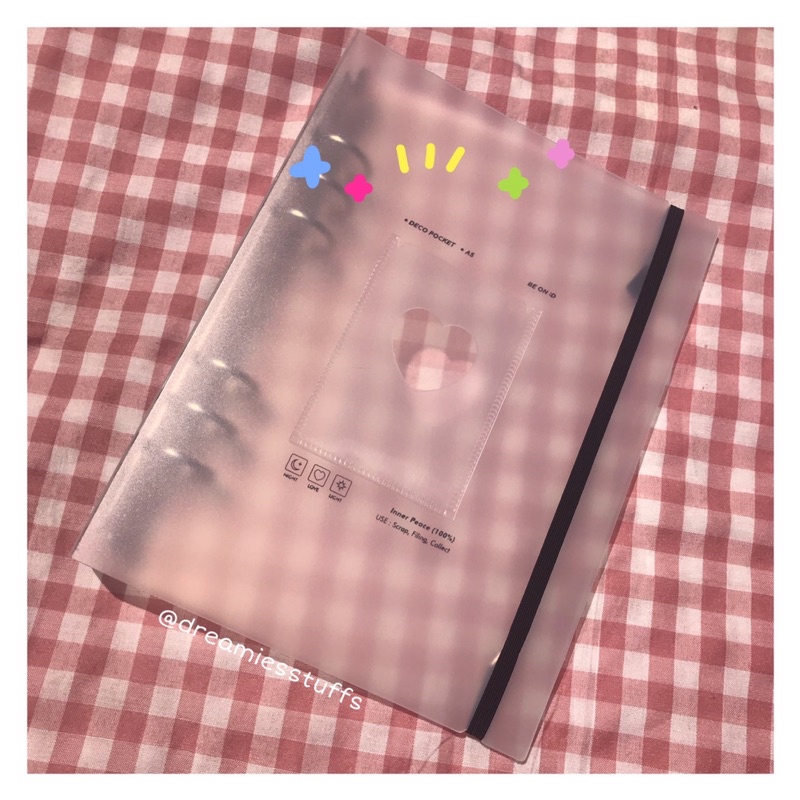 

(Dream 2) Cute transparant A5 deco pocket binder by dreamiesstuffs