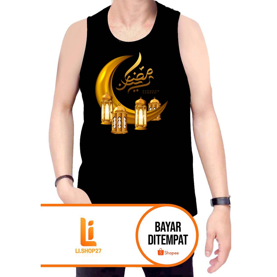 SINGLET PRIA (BULAN) KAOS TANPA LENGAN / LEKBONG PRIA / KAOS DALAM PRIA / SINGLET PRIA DEWASA / KAOS