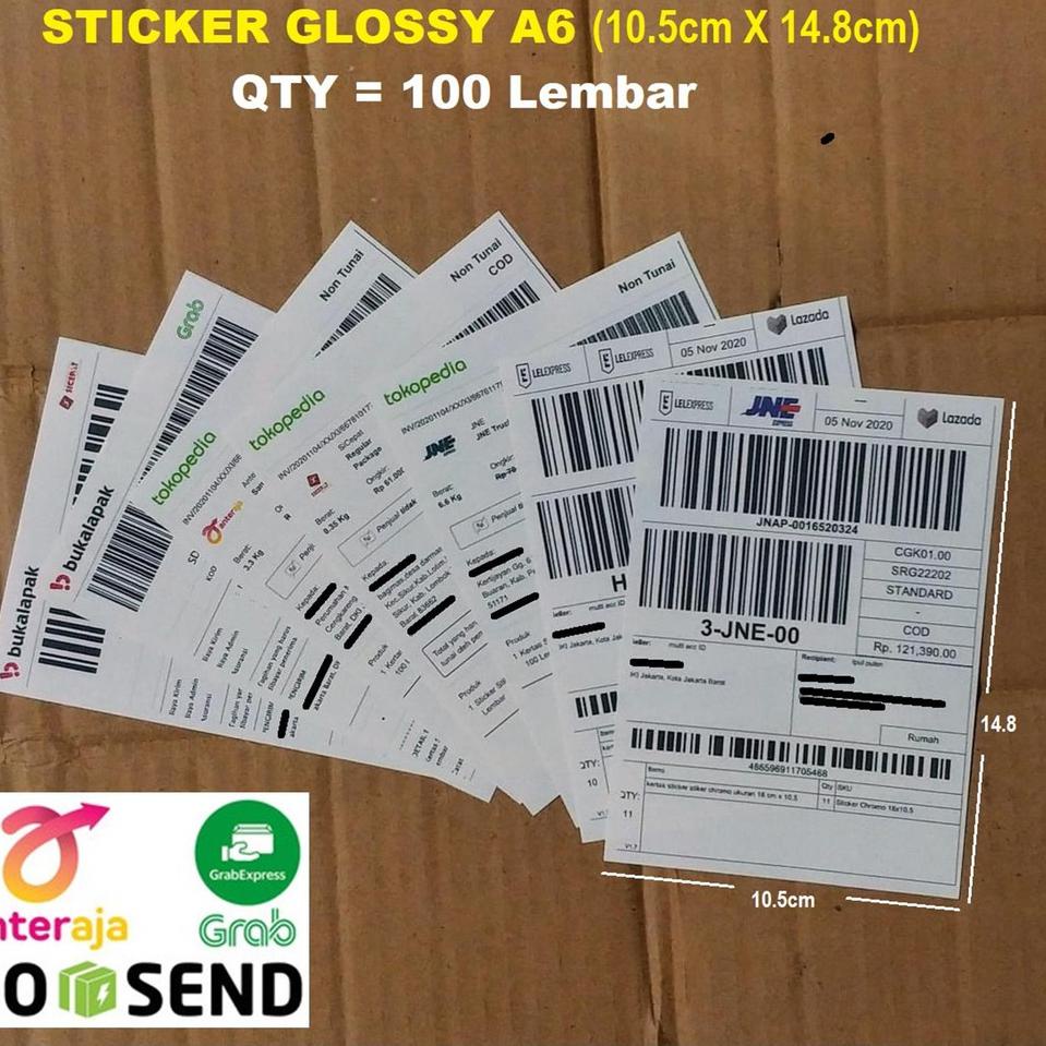 

[KODE LLKBB] A6 Kertas Sticker Stiker HVS 14.8cm x 10.5cm x 100pcs