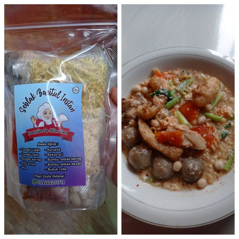 

Seblak Bacitul Instan paket Komplit (Seblak Bakso Aci Tulang) Instan paket komplit