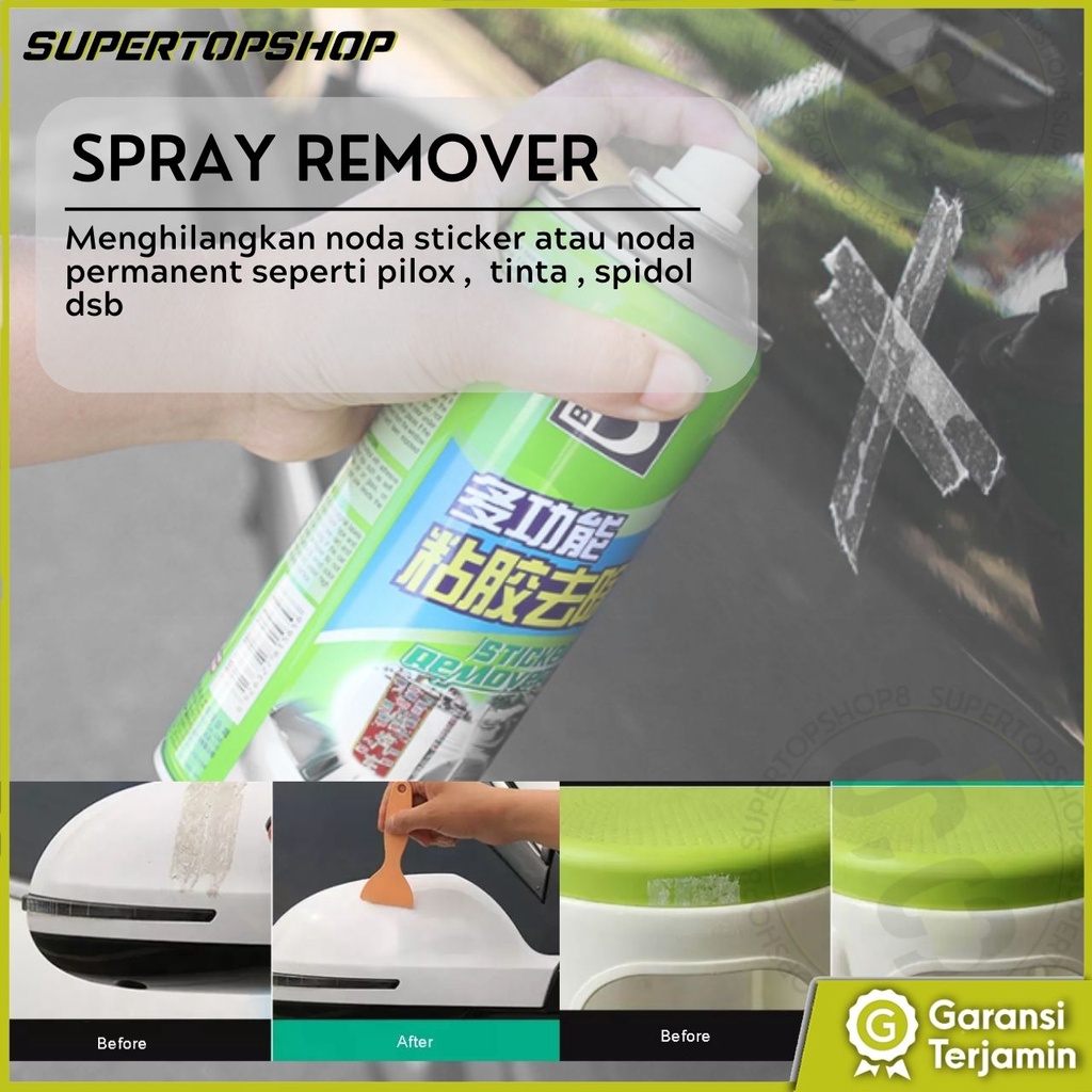 Spray Sticker Remover Penghilang Bekas Noda Permanen Stiker Tinta serbaguna 480ML