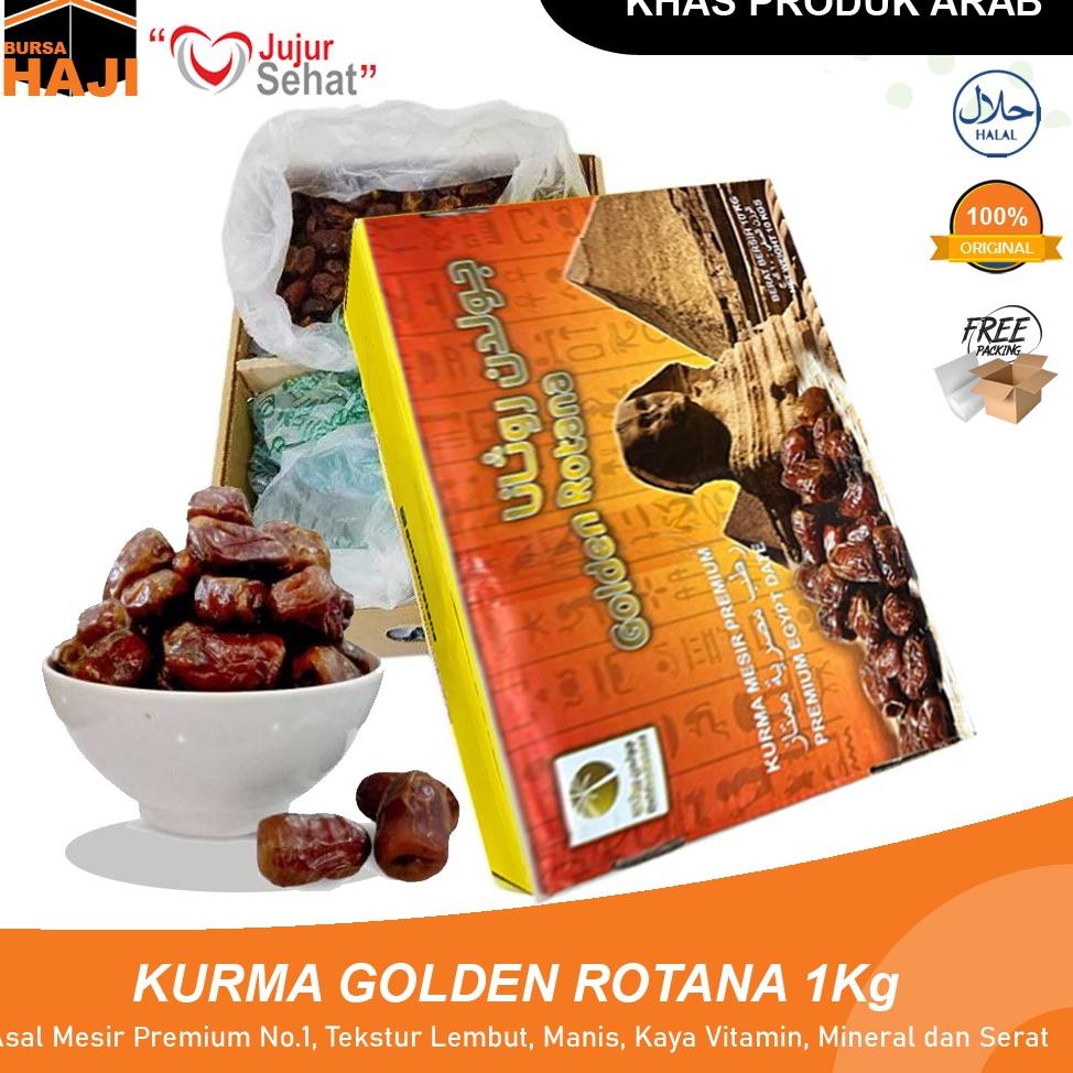 

[Etalase][E93C]㊛ Kurma Mesir Madu 1 Kg Golden Valley Gizza / Golden Rotana Untuk Puasa & Nabeez Kemasan Plastik Enak Sukari Premium terviral