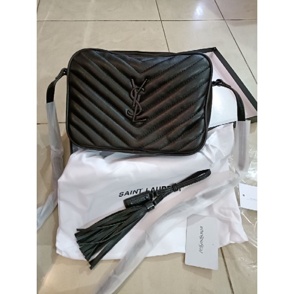 tas fashion camera slingbag,tas ysl Chevron selempang  with lookmefirst bag free box